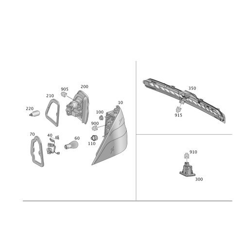 Tail Lamp Db W166/Ml/Gle/Lh