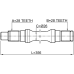 axle half shaft left 28x356x28