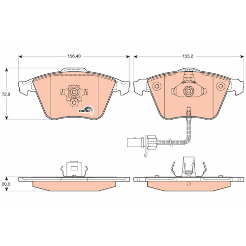 Pad Sub Set,Rr Calip