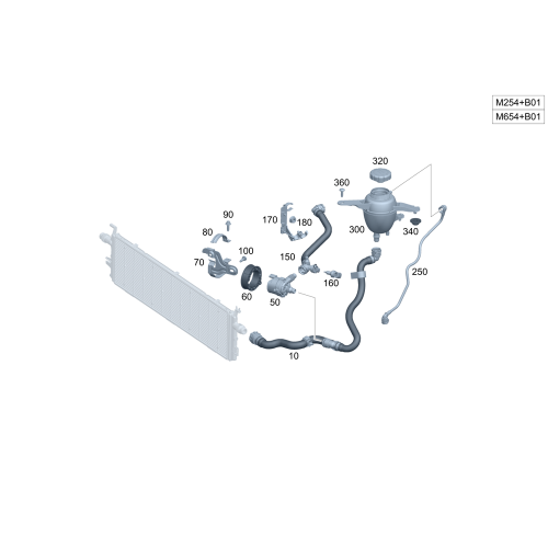 Coolant Expansion Tank Mercedes-Benz W206
