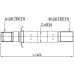 axle half shaft right (without bracket) 28x422x28