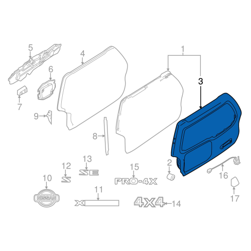 Door Assy-Back,Outer