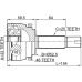 outer cv joint 22x52.5x25