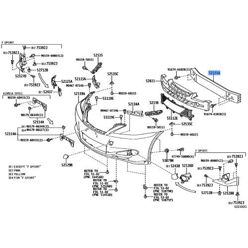 Toyota Front Bumper Reinforcement - IS300/IS200 2000-