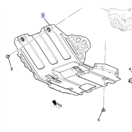 GENERAL MOTORS 22847943 Steering Gear Skid Shield