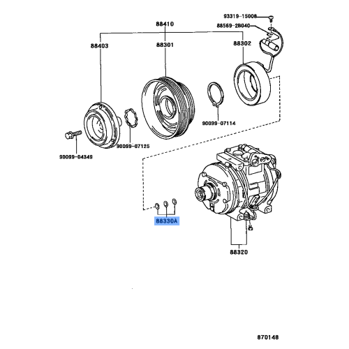 Toyota Washer (FOR MAGNET CLUTCH) OEM Genuine 88335-12050