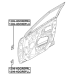 front left door upper hinge