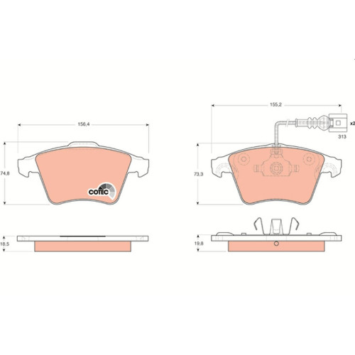 Pad Sub Set,Rr Calip