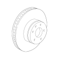 Genuine BMW Front Brake Disc Rotor 348mm - 34116864057 (E65 E66)
