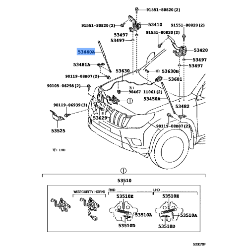 SUPPORT ASSY HOOD