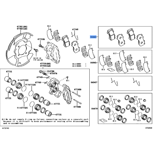 Pad Sub Set,Rr Calip