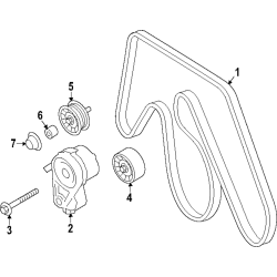 Drive Belt Idler Pulley - Nissan Infiniti Q50 Q60 2016-2024