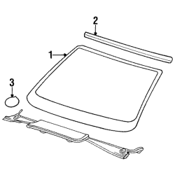 Front Windshield Moulding Trim Seal - BMW 318i 318is 323i 325i 325is M3 (E36)