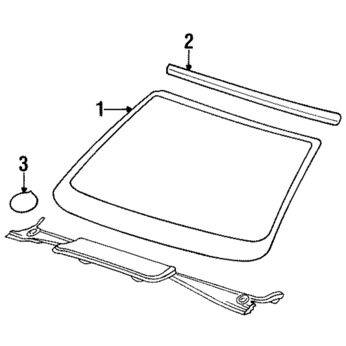 Front Windshield Moulding Trim Seal - BMW 318i 318is 323i 325i 325is M3 (E36)