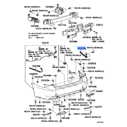 TOYOTA 52155-50030 Support, Rear Bumper Side, RH