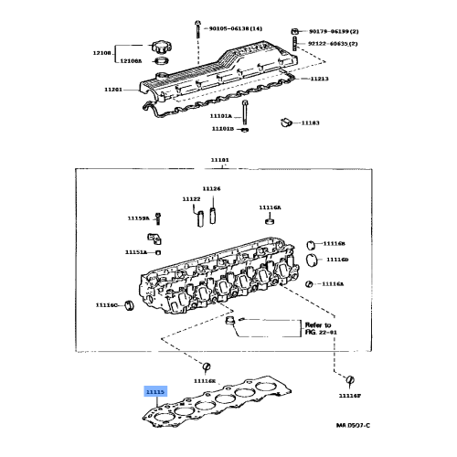 Toyota Genuine Cylinder Head Gasket 11115-17010-01