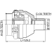 inner cv joint 25x37.6x34