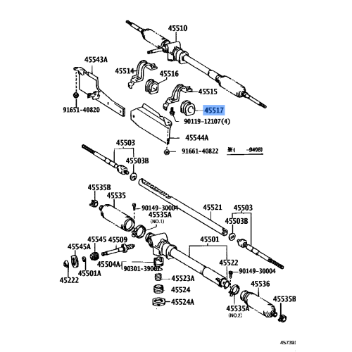 Steering Rack Housing Grommet No.2 - Toyota HiAce (LH113, YH53, YH63)