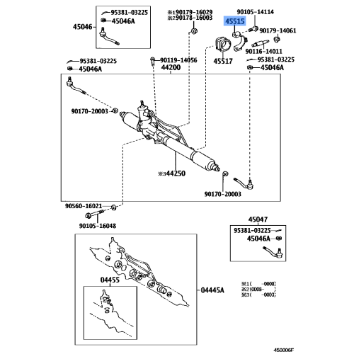 Toyota Steering Rack Housing Bracket NO.2 45515-52010