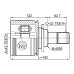 rear inner cv joint 43x55x33 (lh)