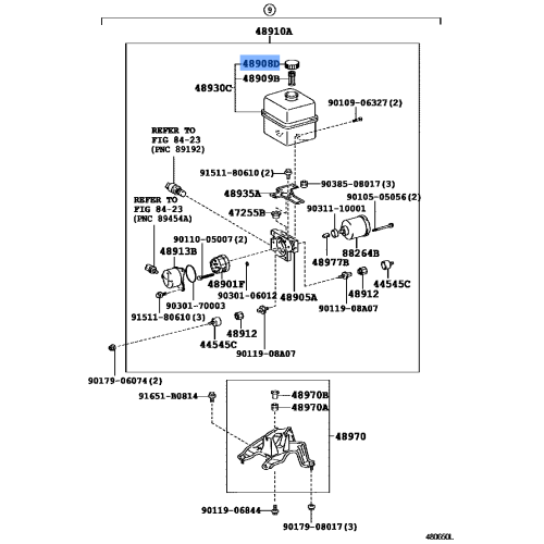 Genuine Toyota Lexus Height Control Reservoir Fluid Filler Cap 48908-60010