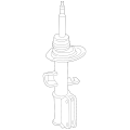 BMW X5 E53 Front Right Air Suspension Spring Strut Assembly (37116761444)