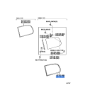 TOYOTA 6274260081 Genuine Weatherstrip Quarter Window Left Hand