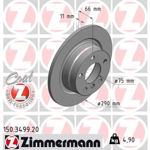 Brake Disc Rear Bmw F20,F21,F22