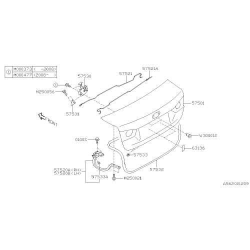 Hinge(L),Trunk Lid