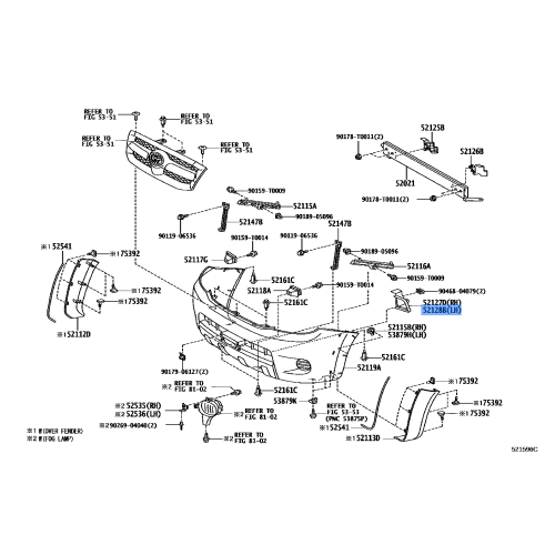 Front Bumper Hole Cover Left Hand - Toyota Hilux