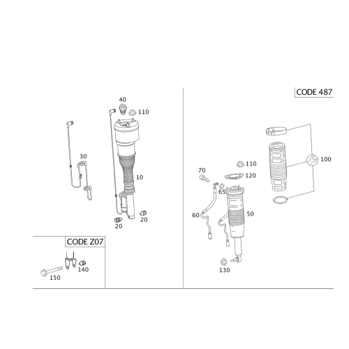 Shock Absorber Frt Db W221