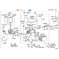 Brake Booster Assy, W/Master Cylinder - Toyota 47050-60280