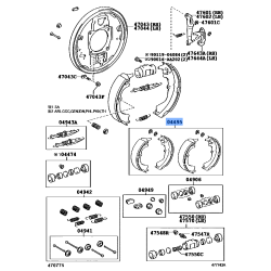 Genuine Toyota Hilux Innova 2WD Rear Brake Shoe Set 2005-2015