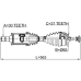 front cv axle shaft left 27x564x37