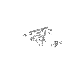 Front Right Door Window Regulator - Mercedes-Benz W140 S-Class