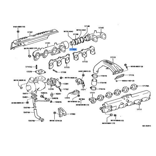 Exhaust Manifold Collar - Toyota - 17183-17010