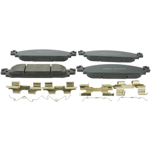 pad kit, disc brake, front - kit (with anti squeal shim, with brackets)