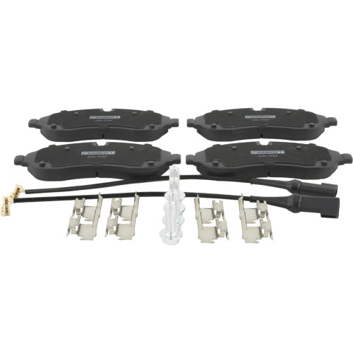 pad kit, disc brake, front (with wear sensor, with brackets)