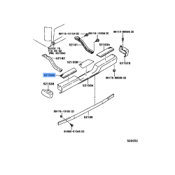 TOYOTA 52162-50903 PLATE, REAR BUMPER, LH