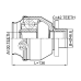 inner cv joint left 30x46.8x42