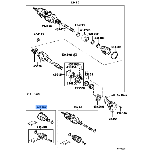 Dust Boot, Kit Axle Joint