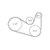NISSAN 11720-5NA0B Genuine Serpentine Belt