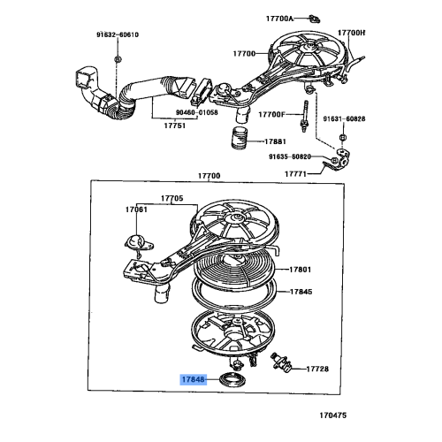 Air Cleaner to Carburetor Gasket - Toyota (17848-37011)