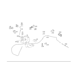 Mercedes-Benz ML (W164) Rear Parking Brake Cable A1644202385