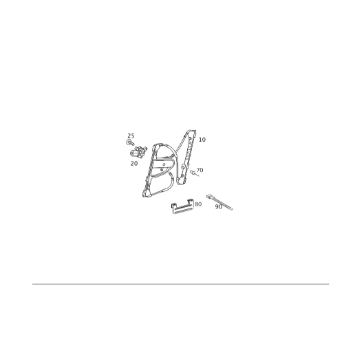 Window Regulator Front Left LH Driver Side - Mercedes-Benz C-Class (W203) 2003-2007