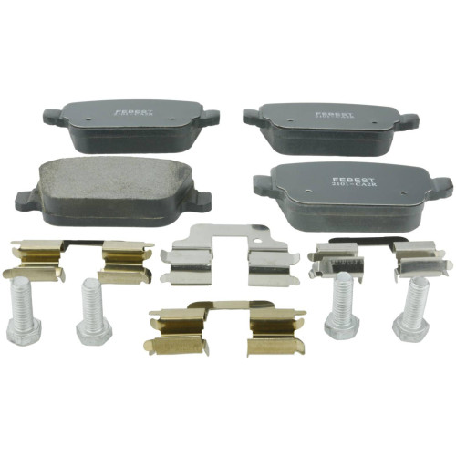 pad kit, disc brake, rear - kit (including bolts, with anti-rattle spring)