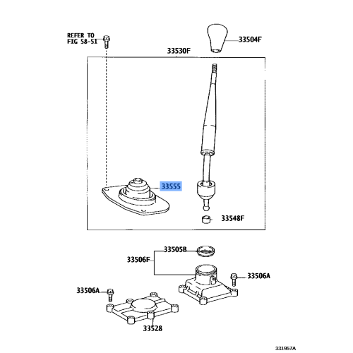 Toyota OEM Genuine Shift Lever Boot 33555-60110