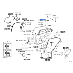 Genuine Toyota Lexus Rear Door Protector - 67857-33080