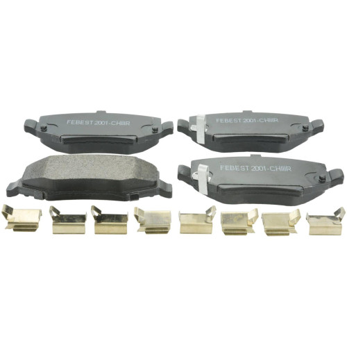 pad kit, disc brake, rear - kit (with anti squeal shim, with brackets)