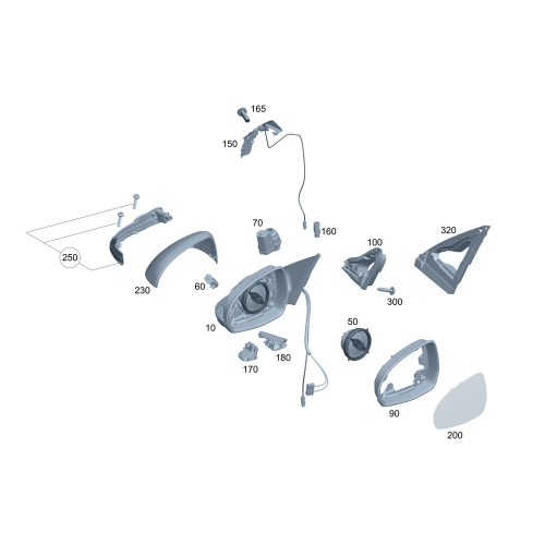 Mercedes-Benz W223 S-Class Mirror Seal A2238113100 OEM